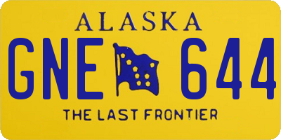 AK license plate GNE644