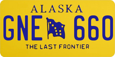 AK license plate GNE660