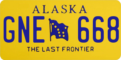 AK license plate GNE668