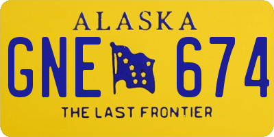 AK license plate GNE674