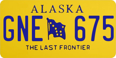 AK license plate GNE675