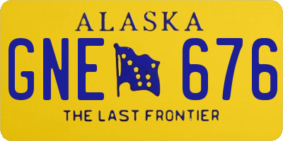 AK license plate GNE676