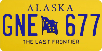 AK license plate GNE677