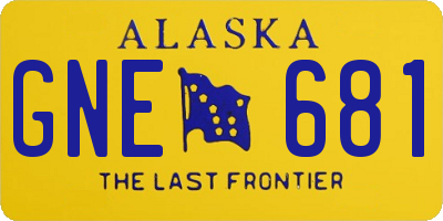 AK license plate GNE681