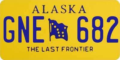 AK license plate GNE682