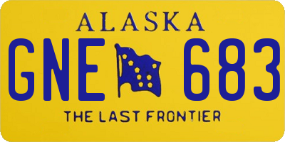 AK license plate GNE683
