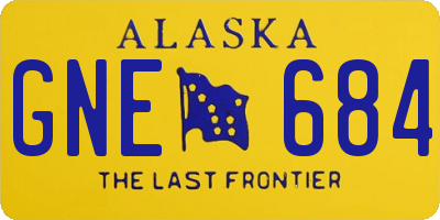 AK license plate GNE684