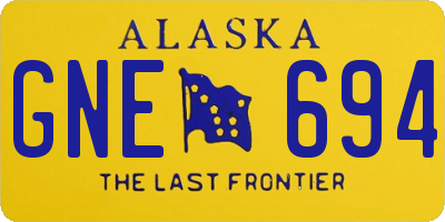 AK license plate GNE694