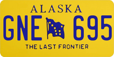 AK license plate GNE695