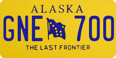 AK license plate GNE700