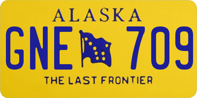 AK license plate GNE709