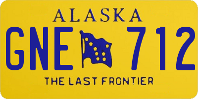 AK license plate GNE712