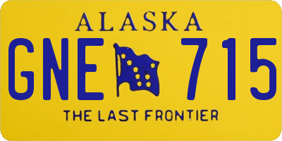 AK license plate GNE715