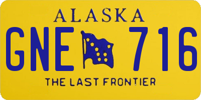 AK license plate GNE716