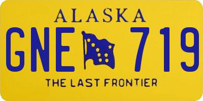 AK license plate GNE719