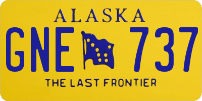 AK license plate GNE737