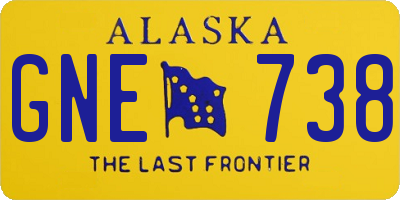 AK license plate GNE738