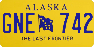 AK license plate GNE742