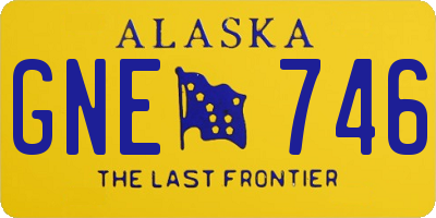 AK license plate GNE746