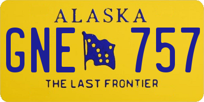 AK license plate GNE757