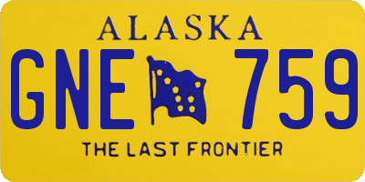 AK license plate GNE759