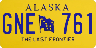 AK license plate GNE761