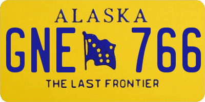 AK license plate GNE766