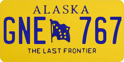 AK license plate GNE767