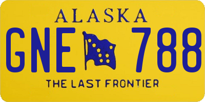 AK license plate GNE788
