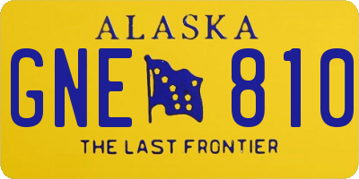 AK license plate GNE810