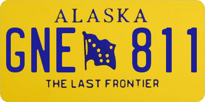 AK license plate GNE811