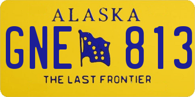AK license plate GNE813