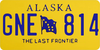 AK license plate GNE814