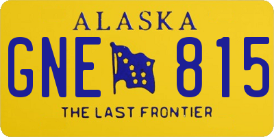 AK license plate GNE815