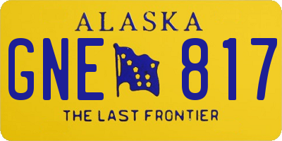 AK license plate GNE817