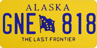 AK license plate GNE818