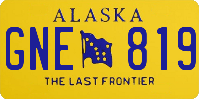 AK license plate GNE819