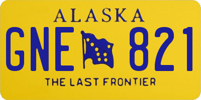AK license plate GNE821