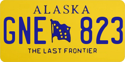 AK license plate GNE823