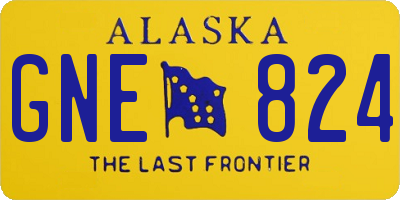 AK license plate GNE824