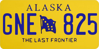 AK license plate GNE825