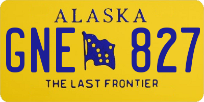 AK license plate GNE827