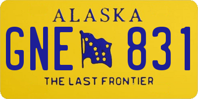 AK license plate GNE831