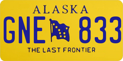 AK license plate GNE833