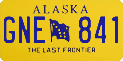 AK license plate GNE841