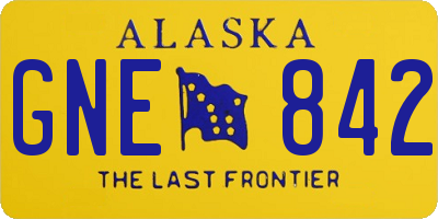 AK license plate GNE842