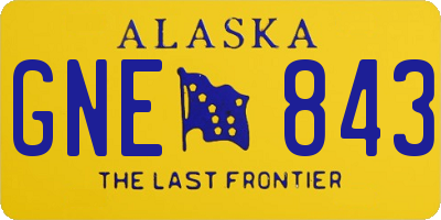 AK license plate GNE843