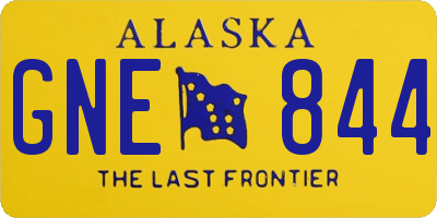 AK license plate GNE844