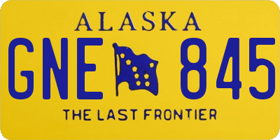 AK license plate GNE845