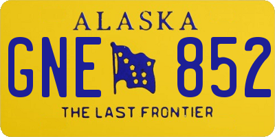 AK license plate GNE852